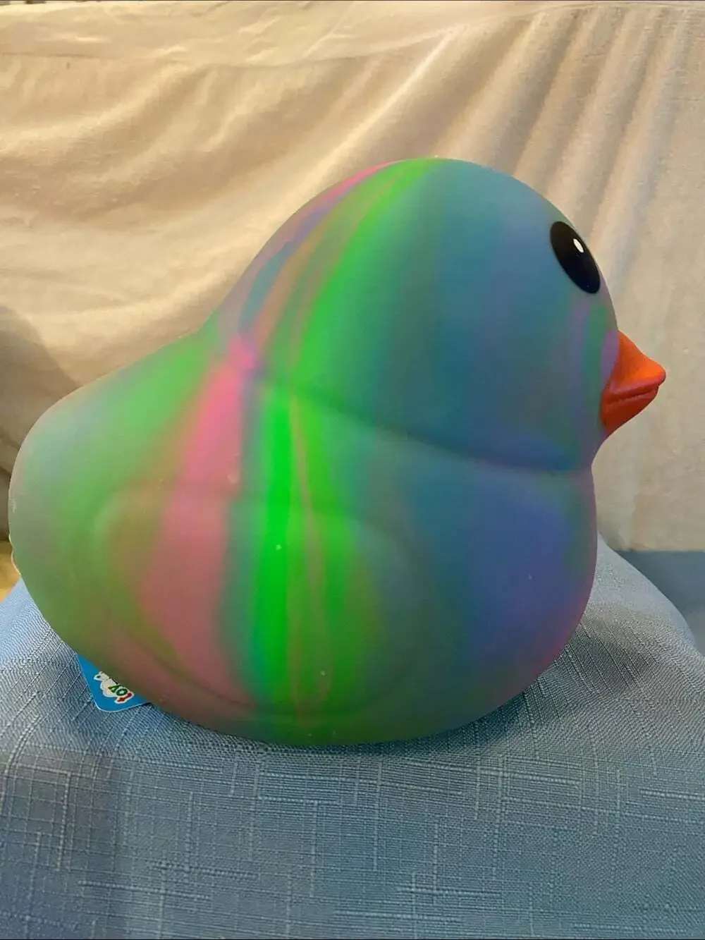 Sunny Days Tie Dye Squeezy Jumbo Duck Fidget NWT
